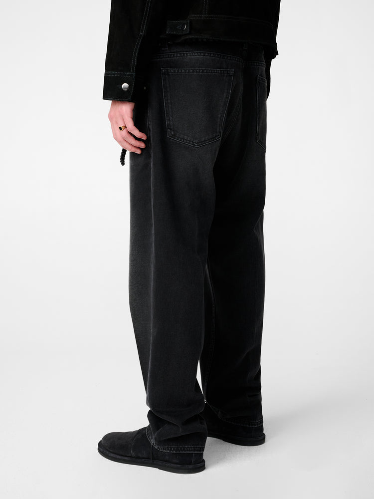 SN X AARON LEVINE WINDSLOW DENIM PANT IN BLACK COWBOY CREASE