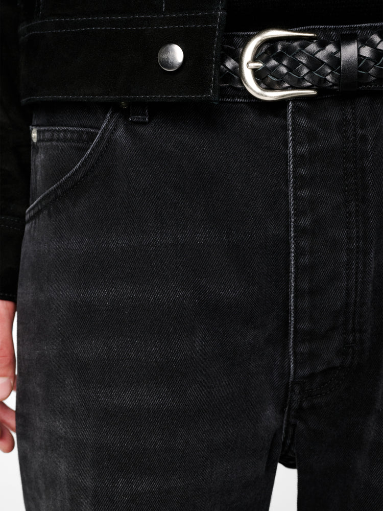 SN X AARON LEVINE WINDSLOW DENIM PANT IN BLACK COWBOY CREASE