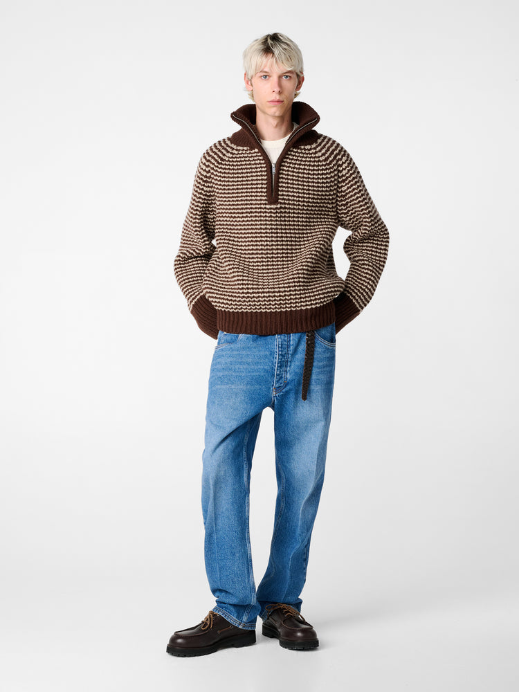 SN X AARON LEVINE WINDSLOW DENIM PANT IN INDIGO COWBOY CREASE