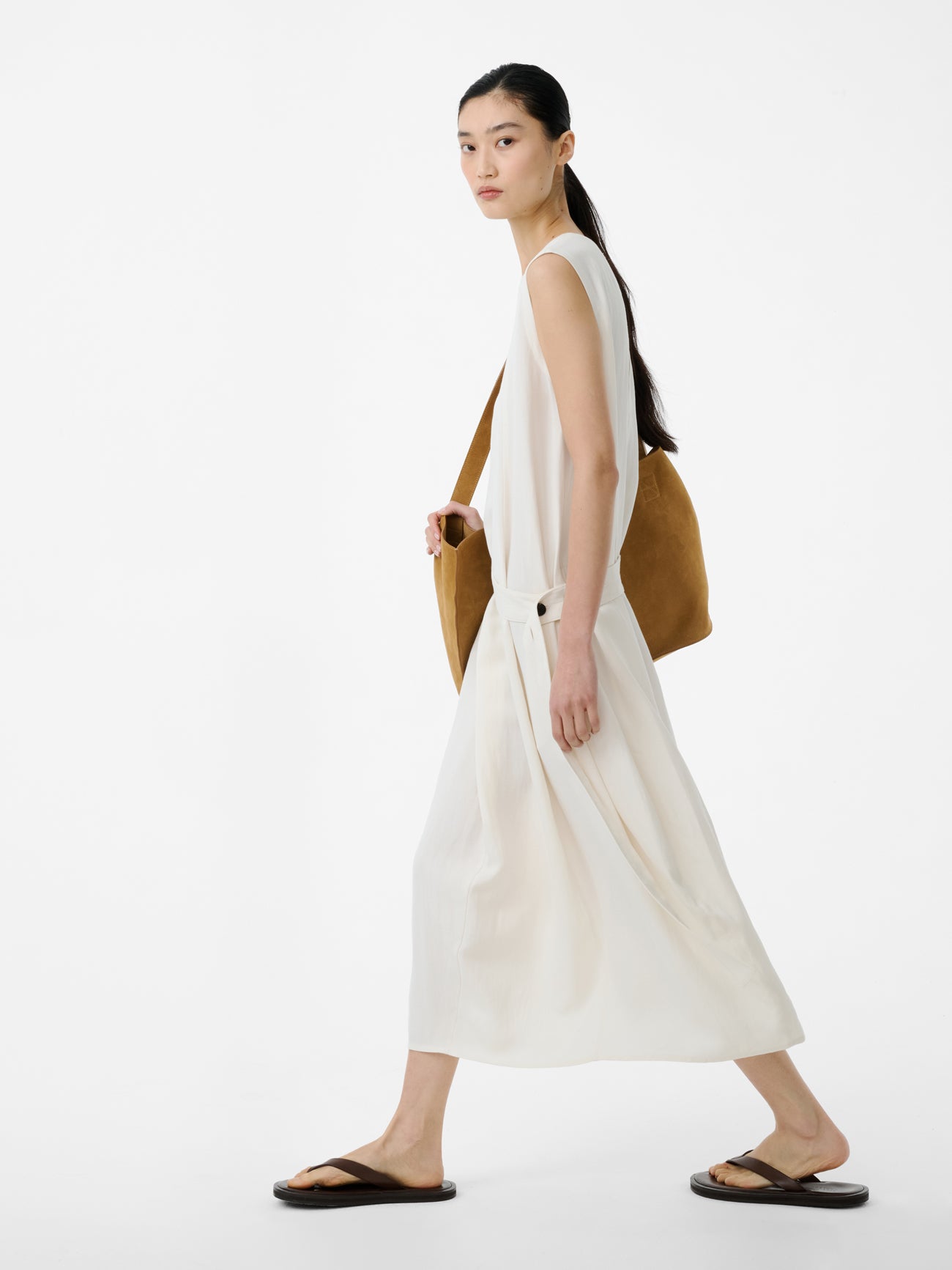 WOLD DRESS IN CHALK
