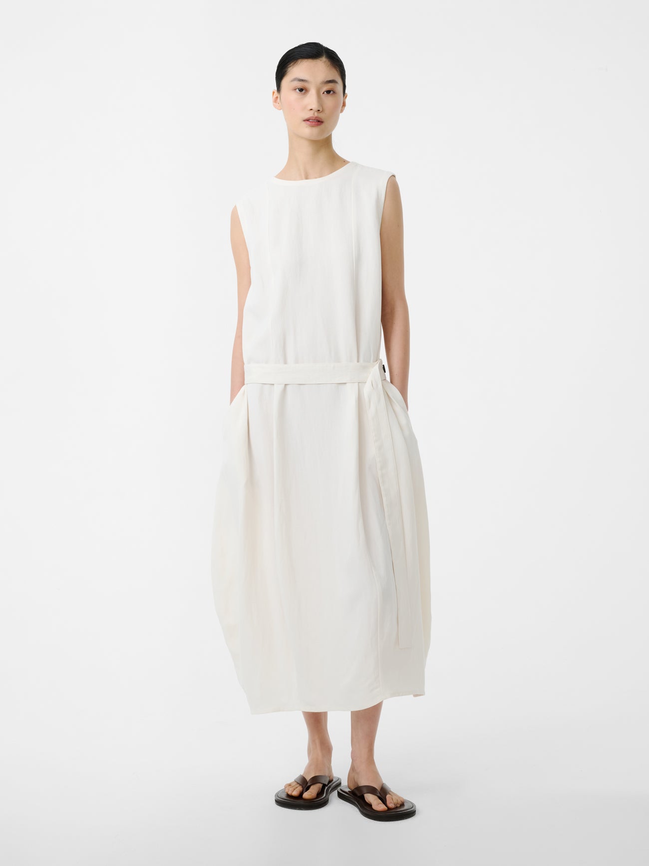 WOLD DRESS IN CHALK