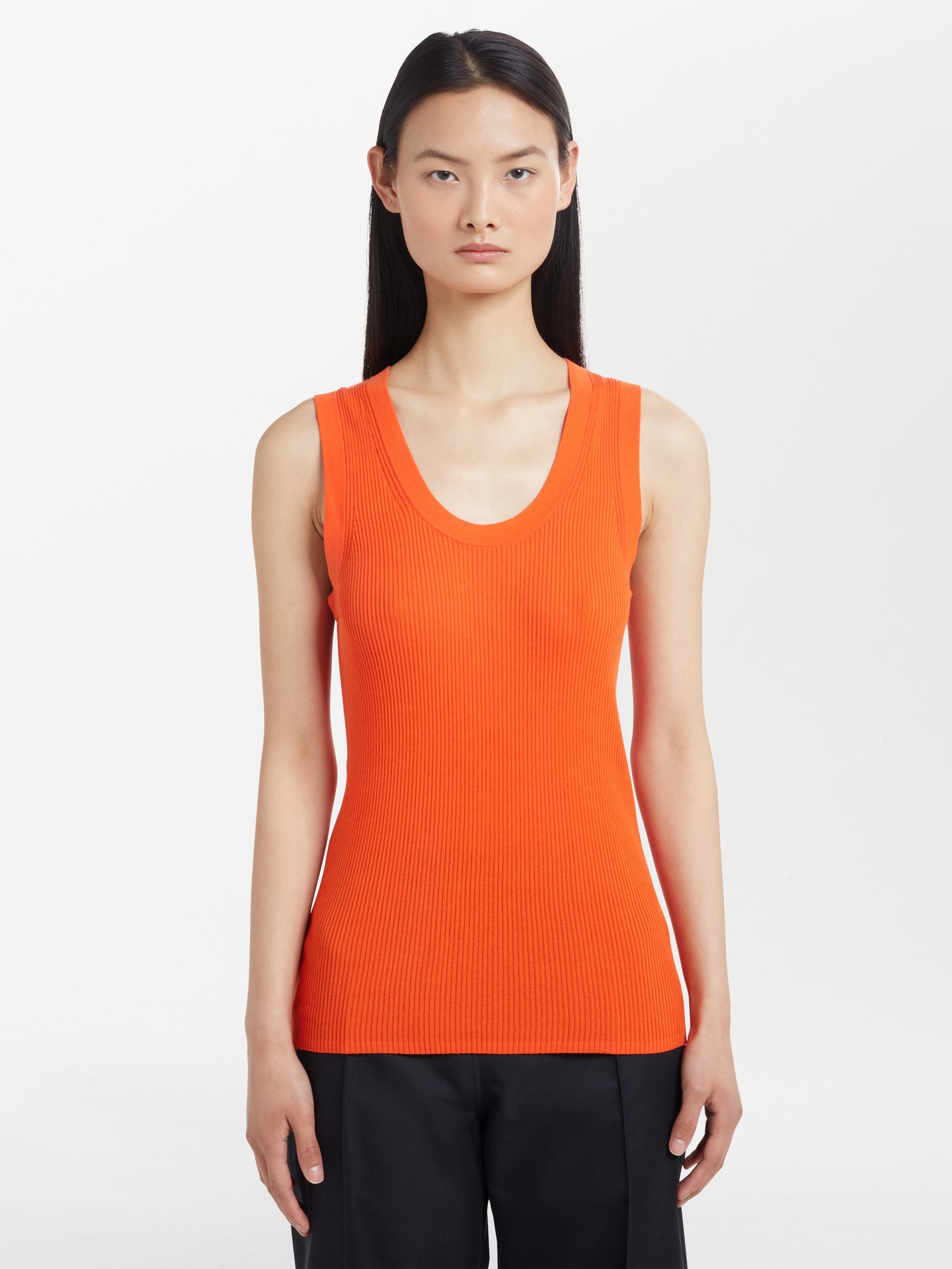 RAKKO KNIT VEST IN MANDARIN